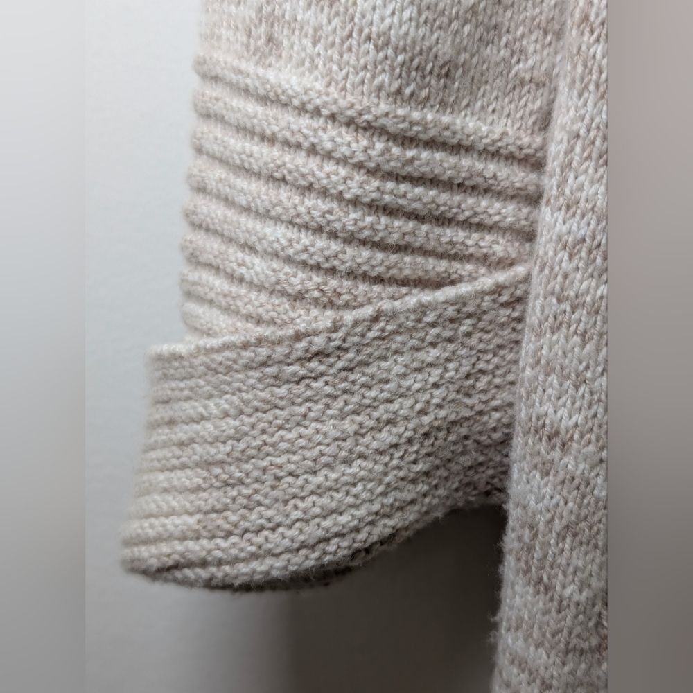 Pure Jill J. Jill Cotton Blend Knit Sweater Dress Cream Lagenlook Coastal Large - Picture 5 of 7